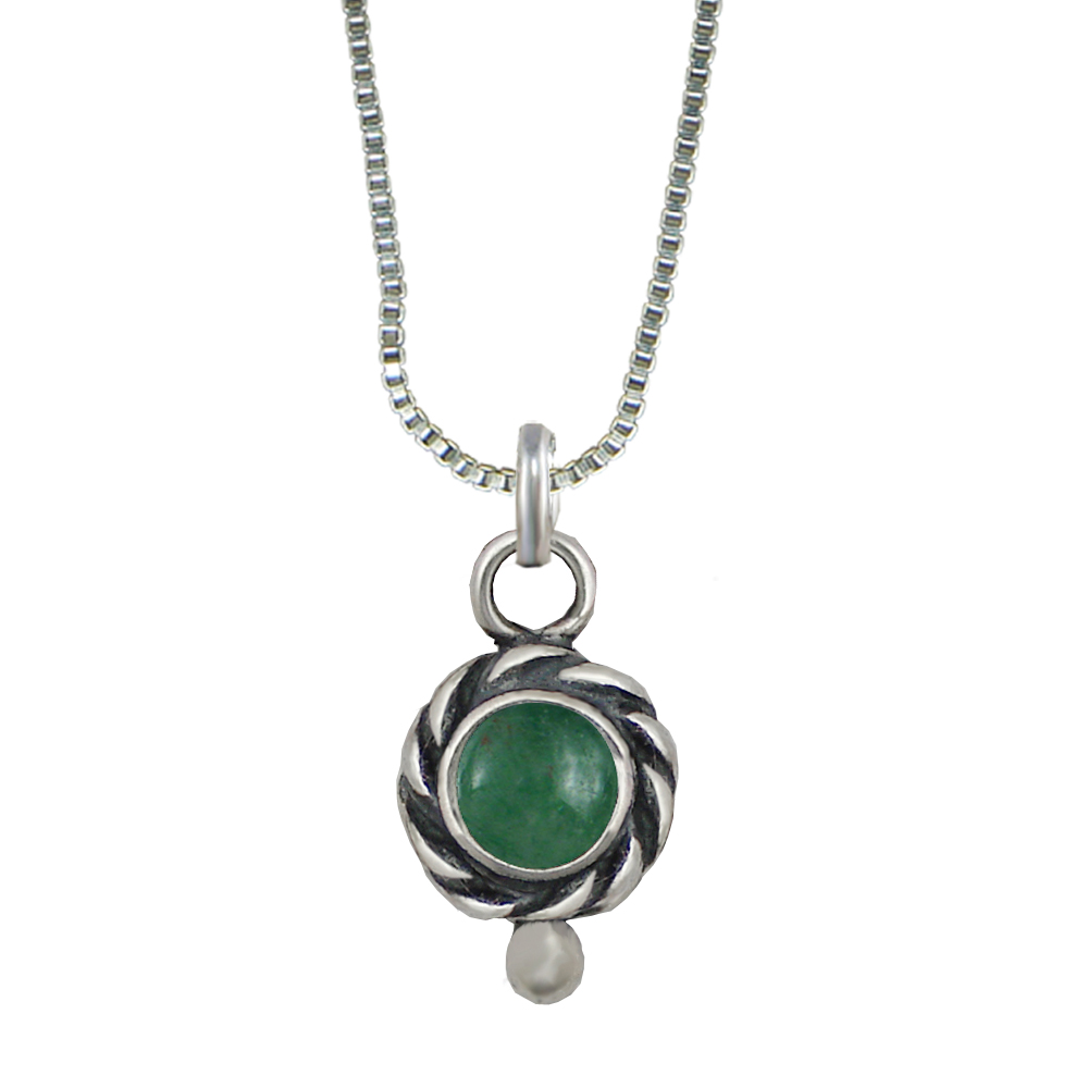 Sterling Silver Little Jade Pendant Necklace